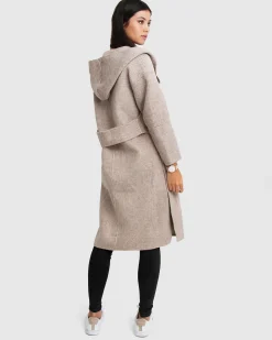 New Belle & Bloom Walk This Way Wool Blend Oversized Coat - Beige