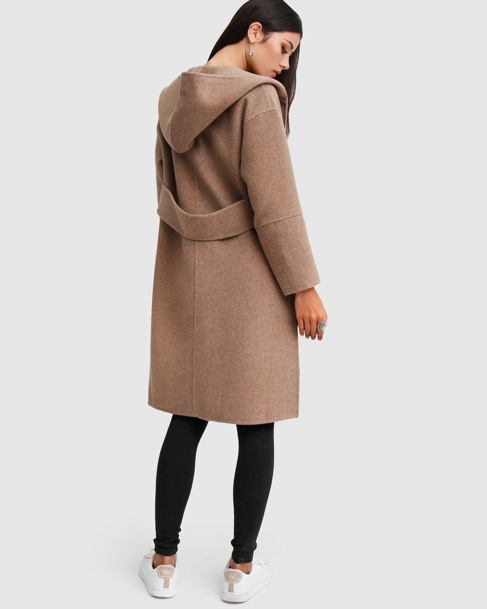Discount Belle & Bloom Walk This Way Wool Blend Oversized C - Oat