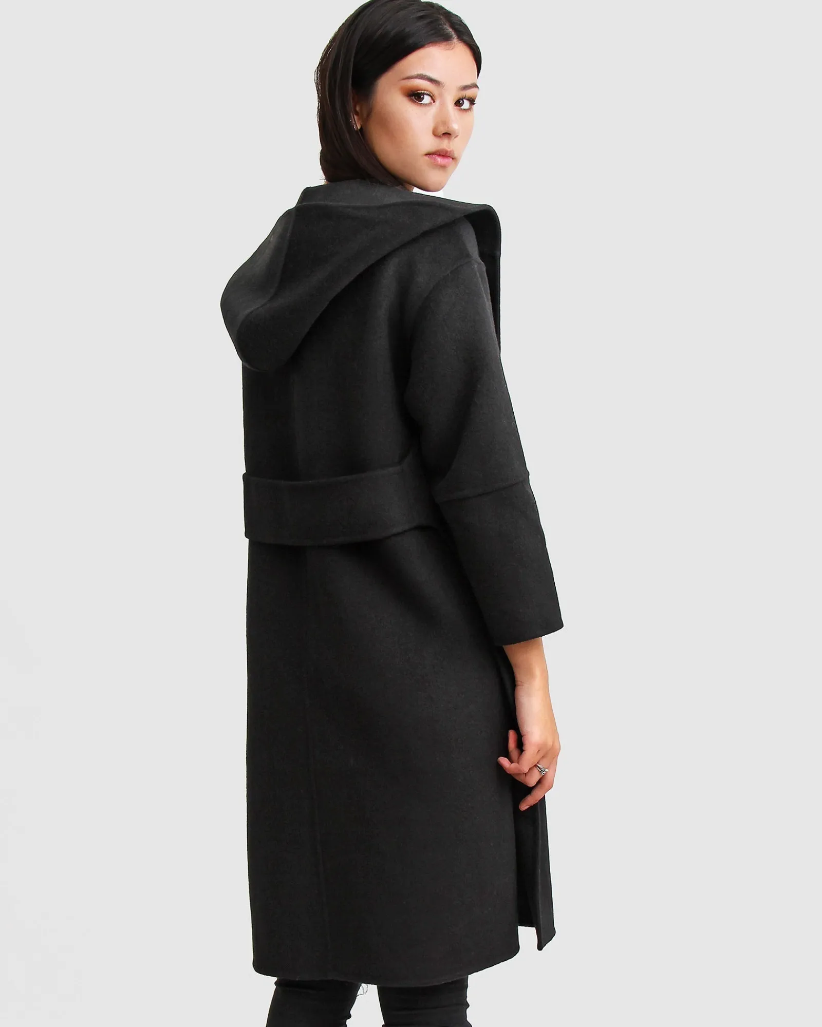 Sale Belle & Bloom Walk This Way Wool Blend Oversized Coat - Black