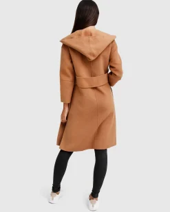 Clearance Belle & Bloom Walk This Way Wool Blend Oversized Coat - Camel