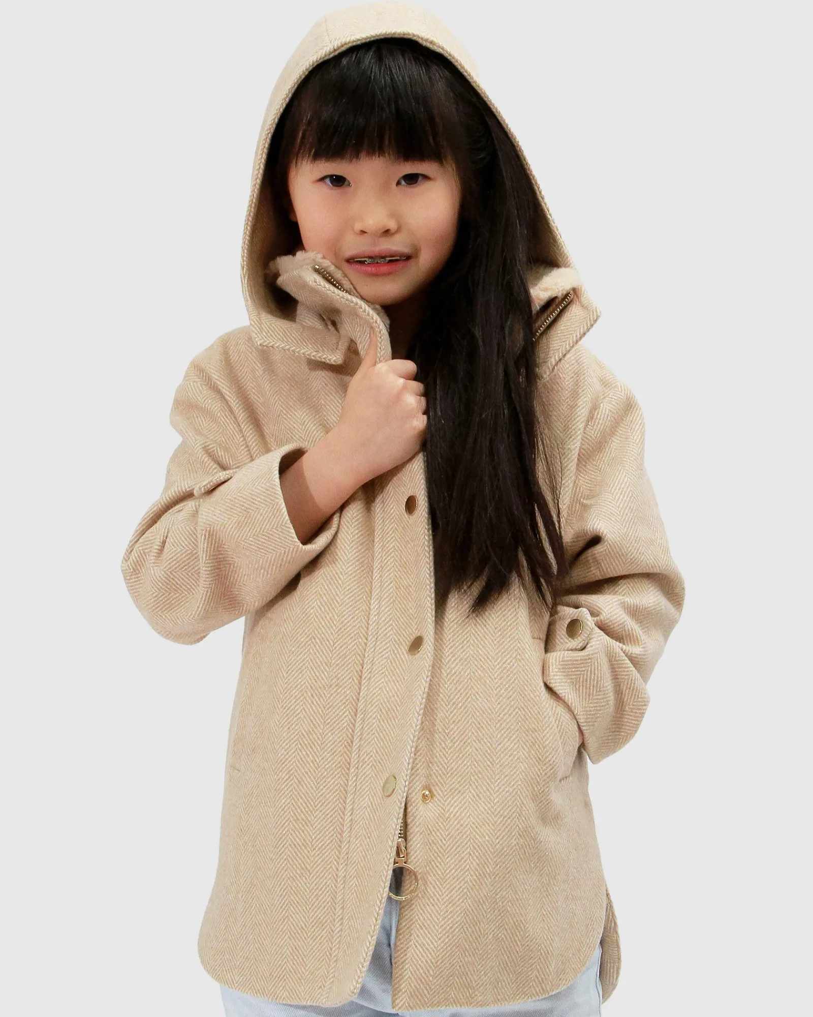 Best Belle & Bloom When I Grow Up Detachable Hooded Coat - Pale Oat PaleOat