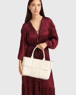 Online Belle & Bloom Window Seat Tiered Maxi Dress - Merlot