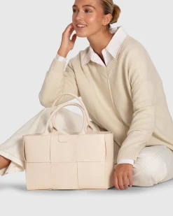 Sale Belle & Bloom Wonder Of You Cashmere Blend Oversized Jumper - Cream