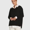 Fashion Belle & Bloom Wonder Of You Cashmere Blend Oversized Jumper - Black