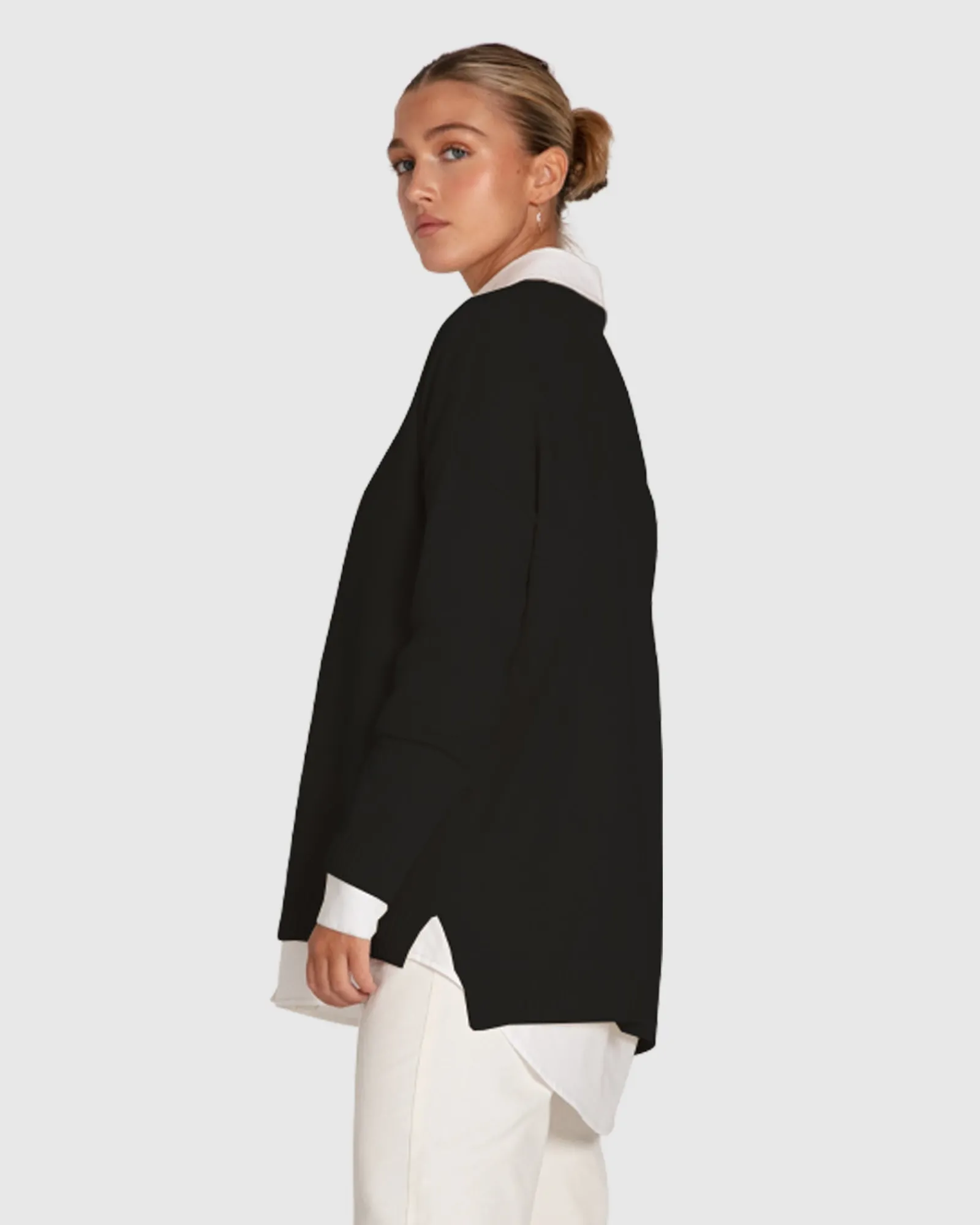 Fashion Belle & Bloom Wonder Of You Cashmere Blend Oversized Jumper - Black